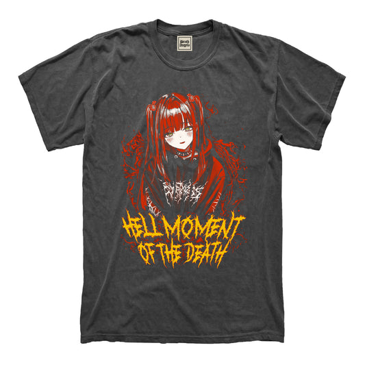 HELL FLAME GIRL vintage-like tee