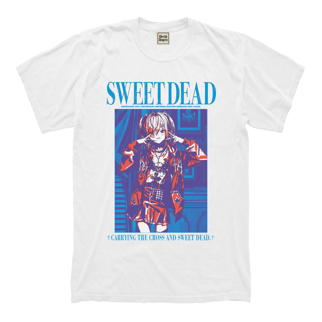 80s ヴィンテージSWEET DEATH パキ綿スカルプリントTシャツ