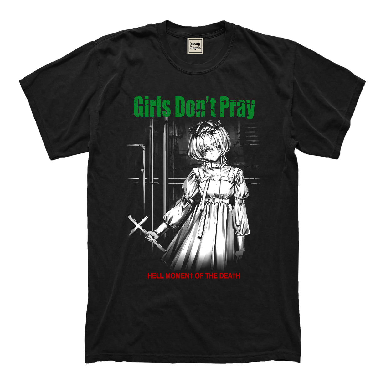 GIRLS DON'T PRAY vintage-like tee