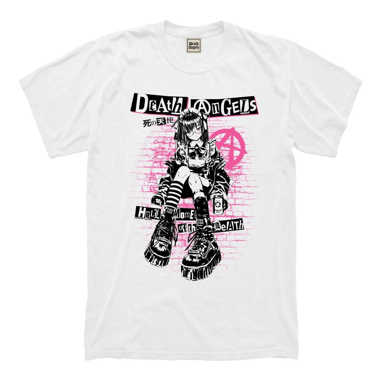 ANARCHY MAID vintage-like tee – DEATH ANGELS