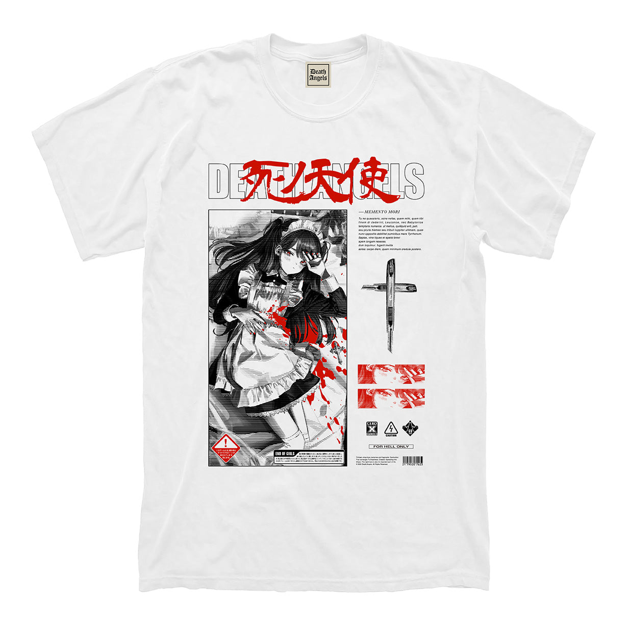 SHI NO TENSHI vintage-like tee – DEATH ANGELS