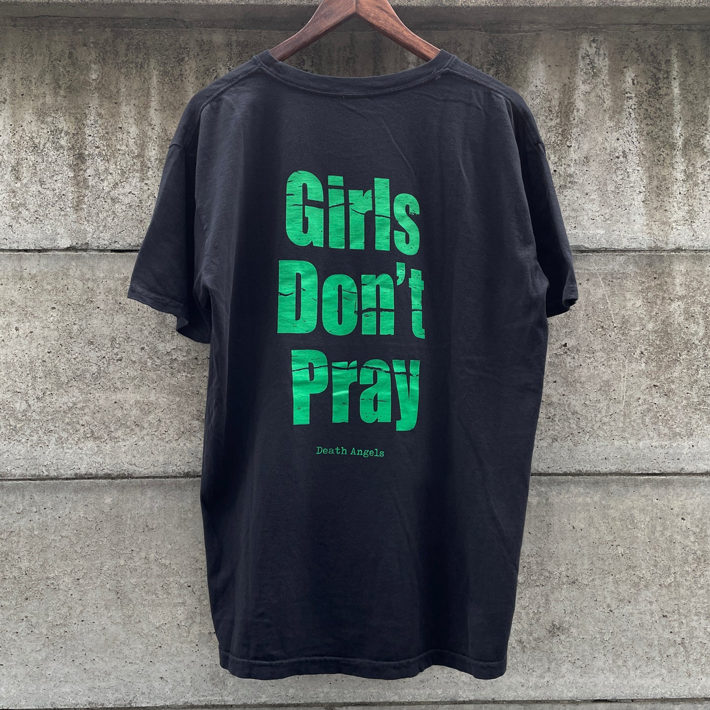 GIRLS DON'T PRAY vintage-like tee