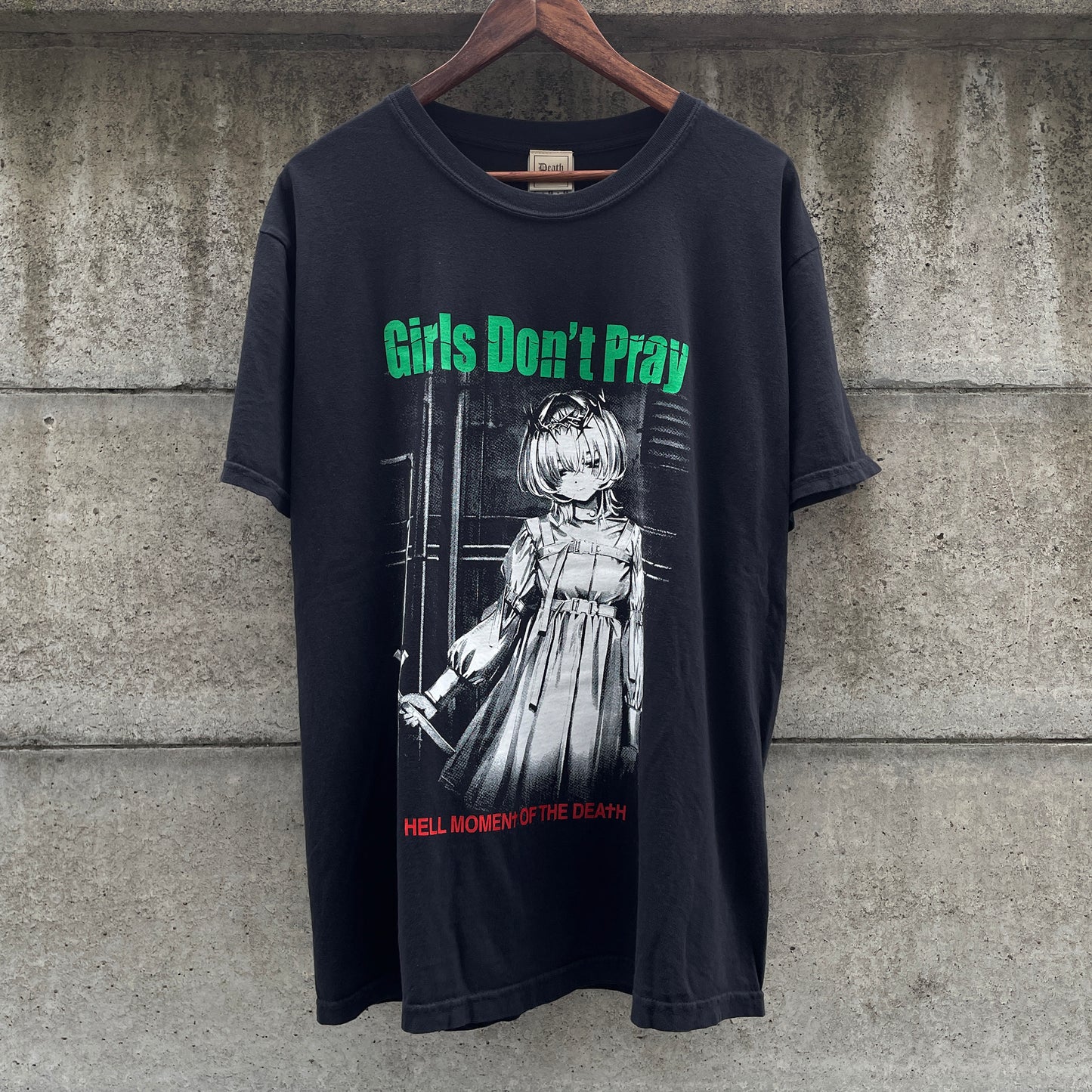 GIRLS DON'T PRAY vintage-like tee