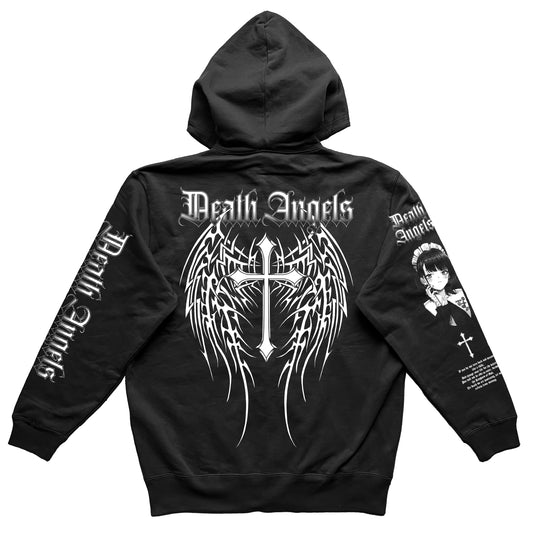 ANGEL CROSS Full Zip HOODIE [BLACK]