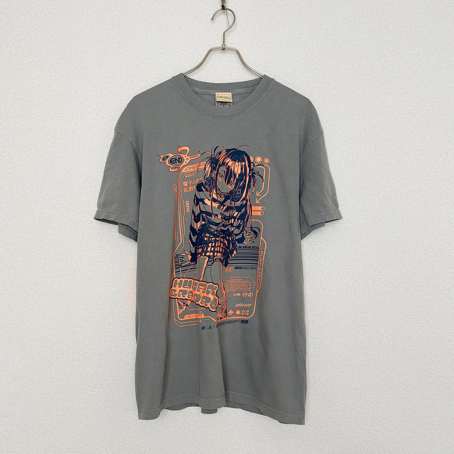 HUMAN ERROR vintage-like tee [GRAY]