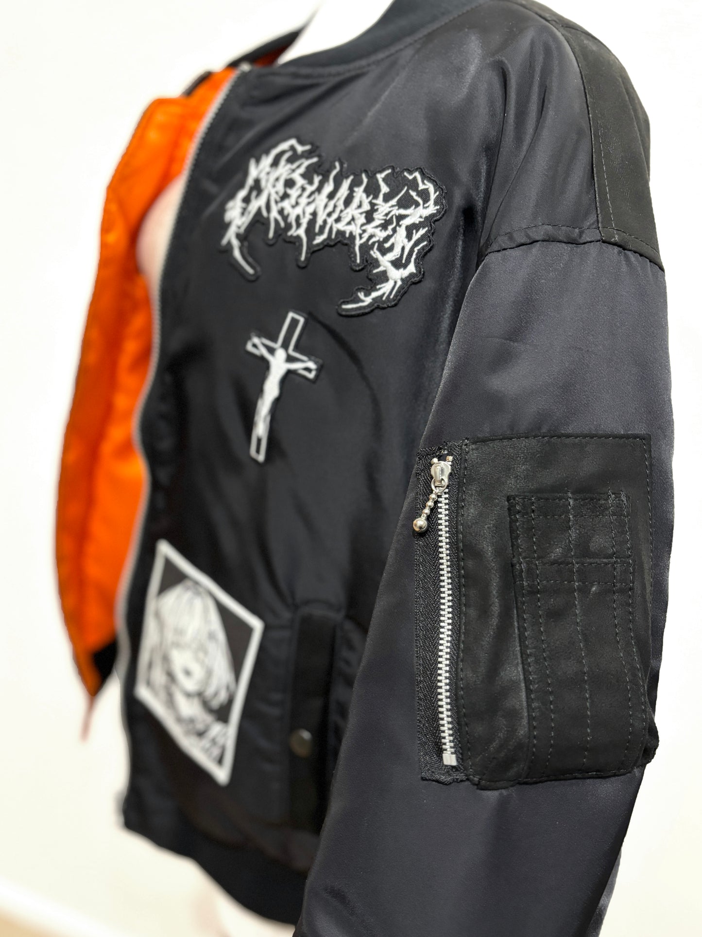 LEATHER MIX HANDMADE MA-1