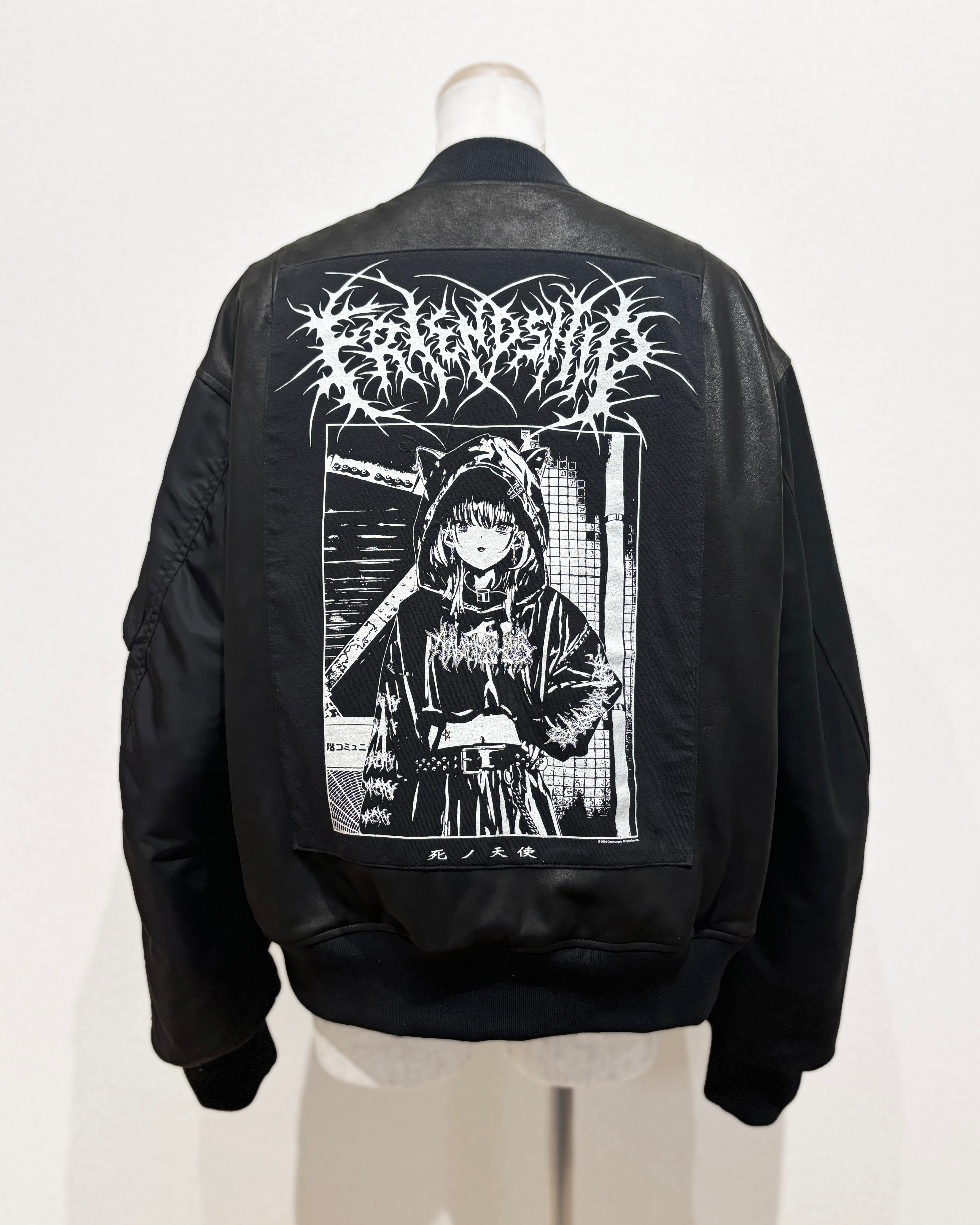 LEATHER MIX HANDMADE MA-1 – DEATH ANGELS