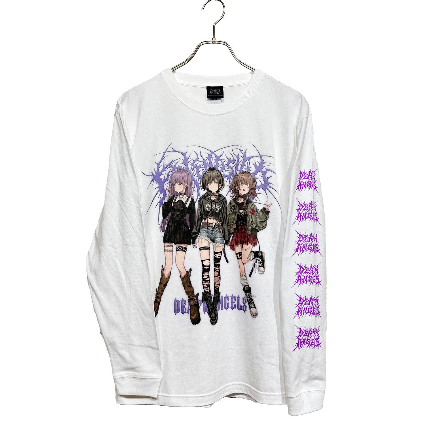 FRIENDSHIP GIRLS FULLCOLOR LS TEE [WHITE] – DEATH ANGELS