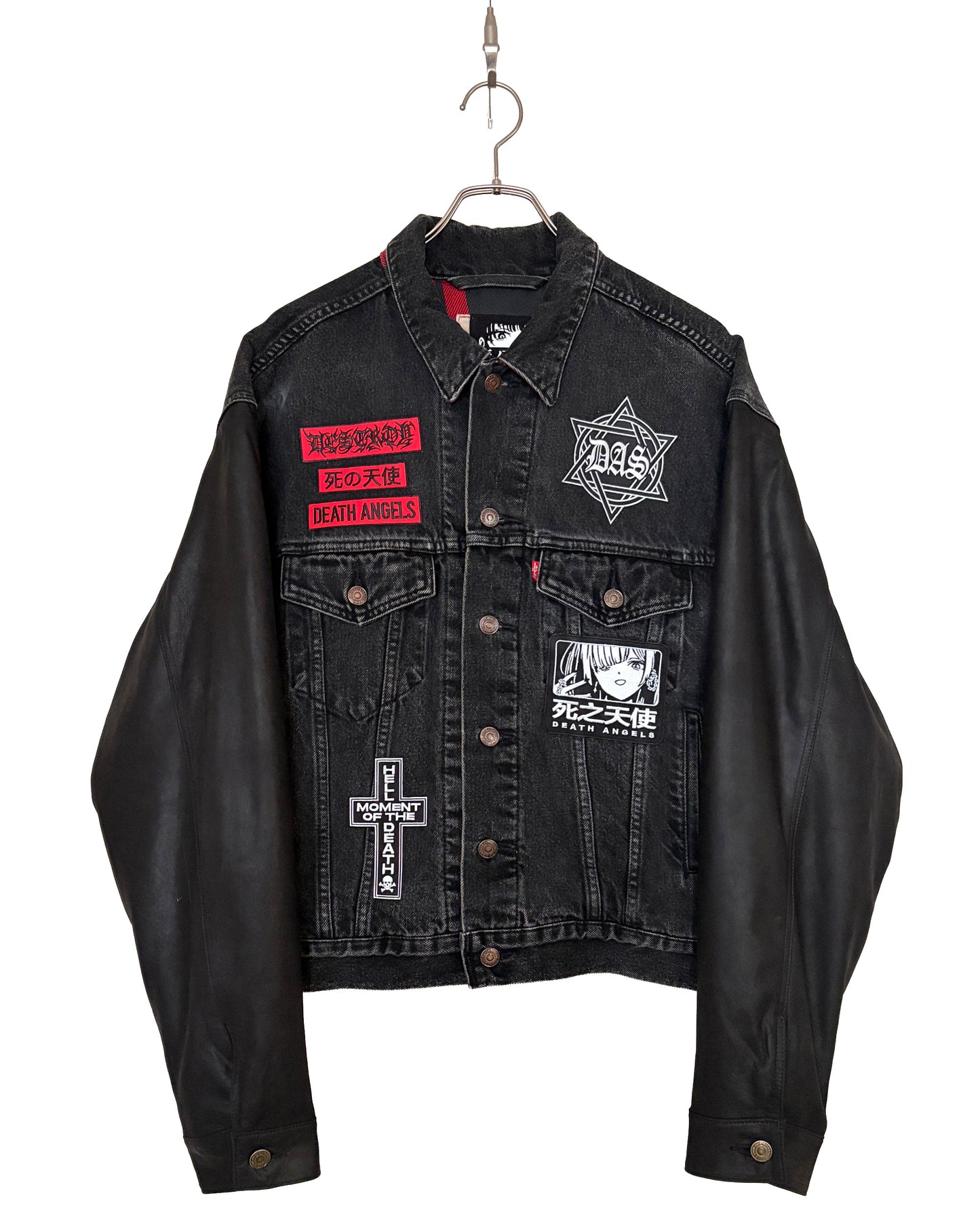 LEATHER MIX REMAKE DENIM JACKET [No.1]