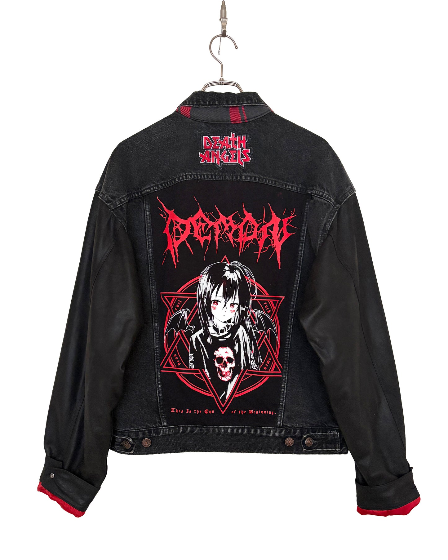 LEATHER MIX REMAKE DENIM JACKET [No.1]