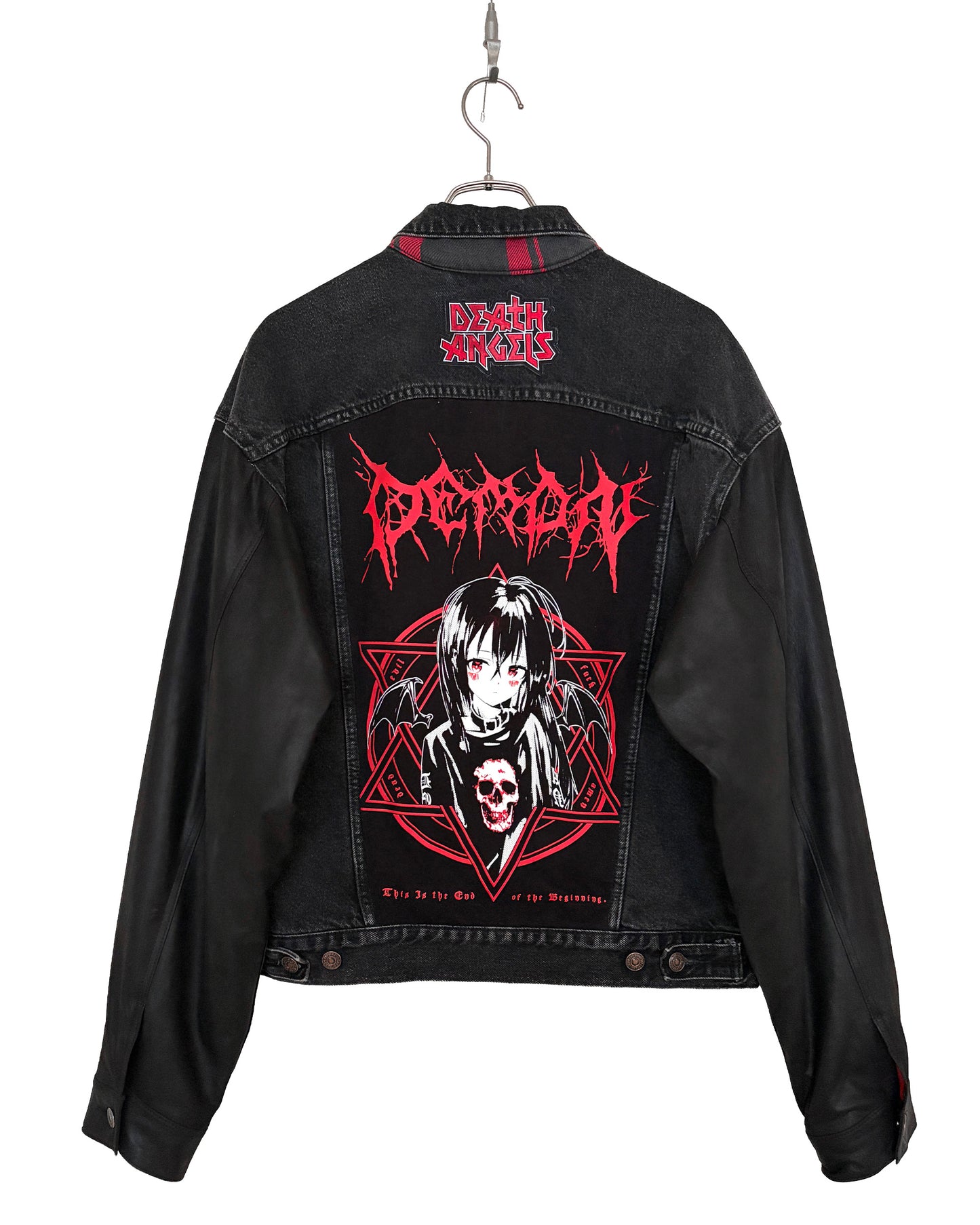 LEATHER MIX REMAKE DENIM JACKET [No.1]