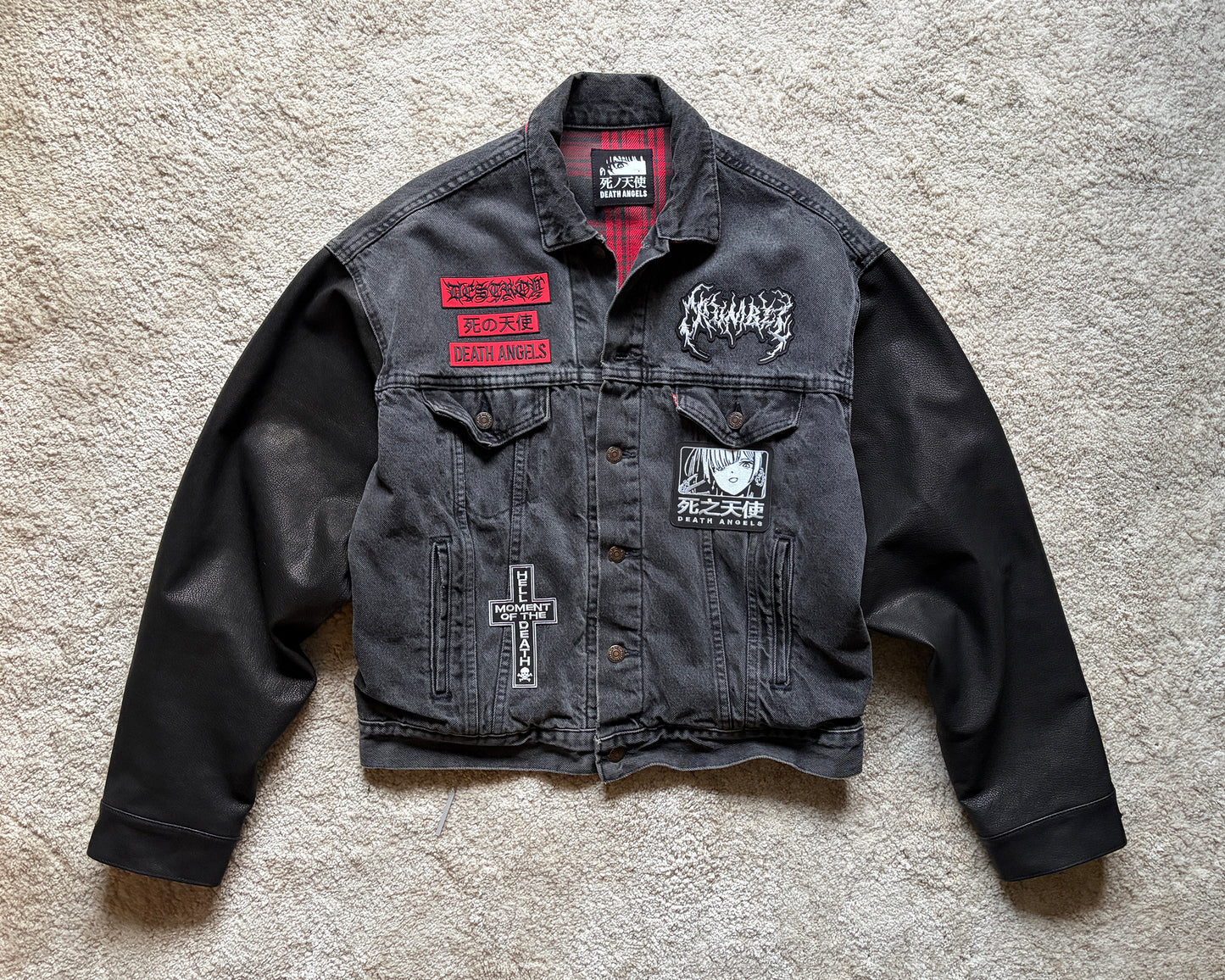 LEATHER MIX REMAKE DENIM JACKET [No.2]