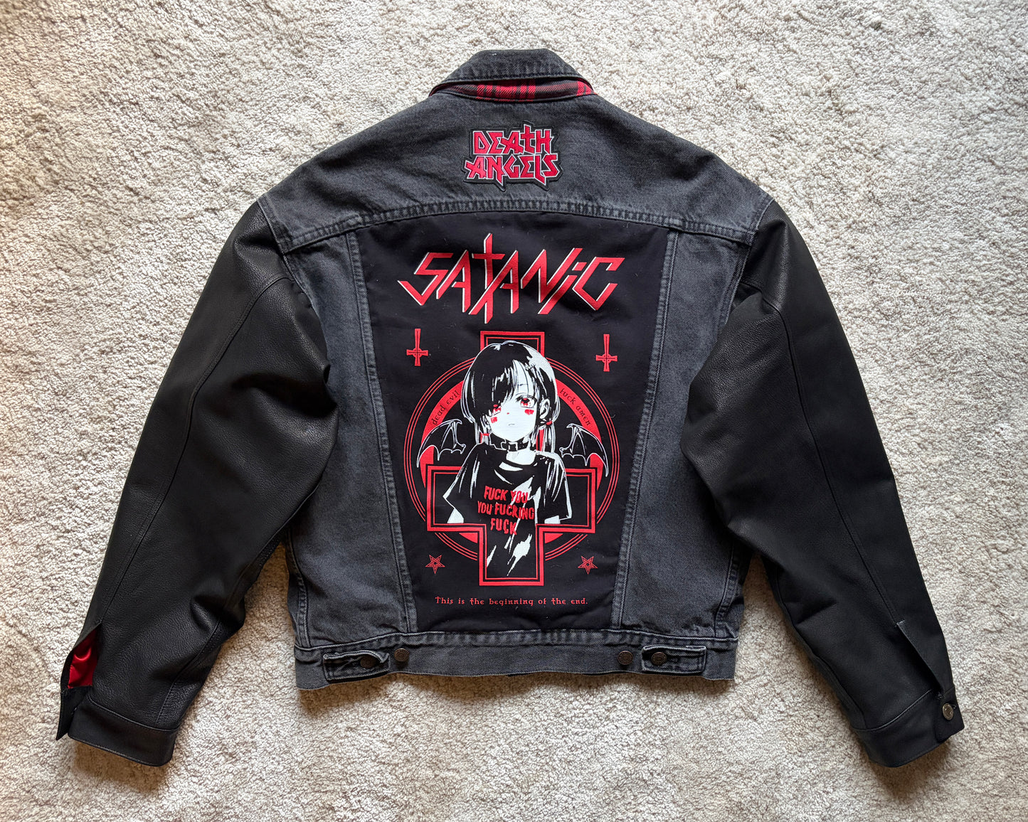 LEATHER MIX REMAKE DENIM JACKET [No.2]