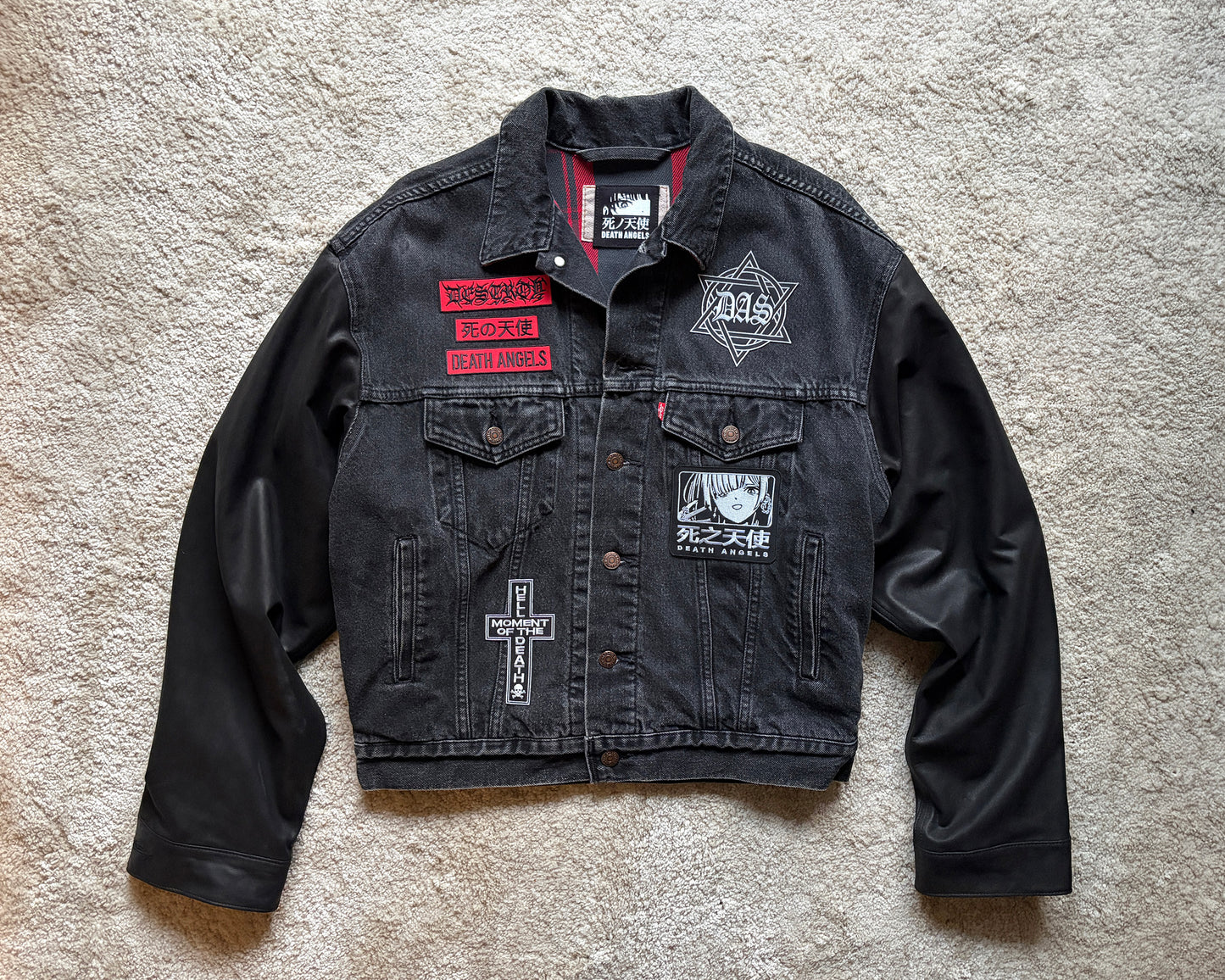 LEATHER MIX REMAKE DENIM JACKET [No.1]