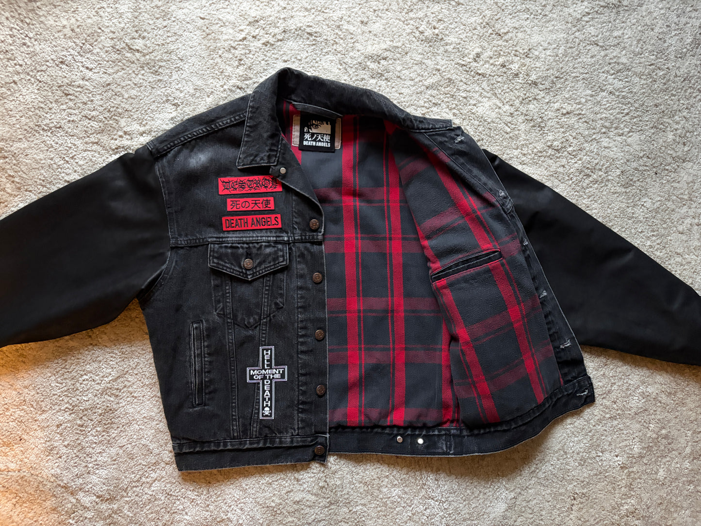 LEATHER MIX REMAKE DENIM JACKET [No.1]