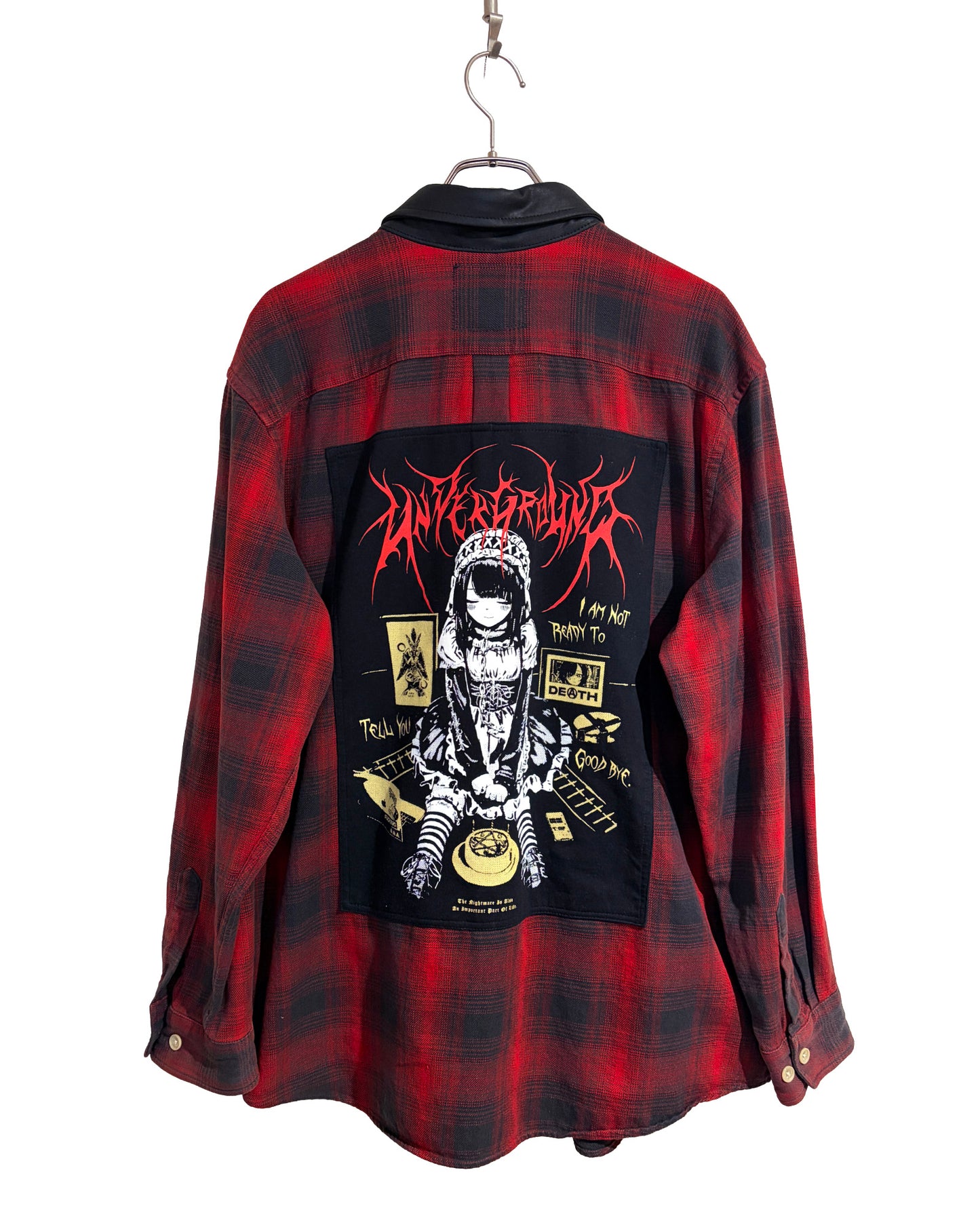 LEATHER MIX REMAKE CHECK NEL SHIRTS [No.2]