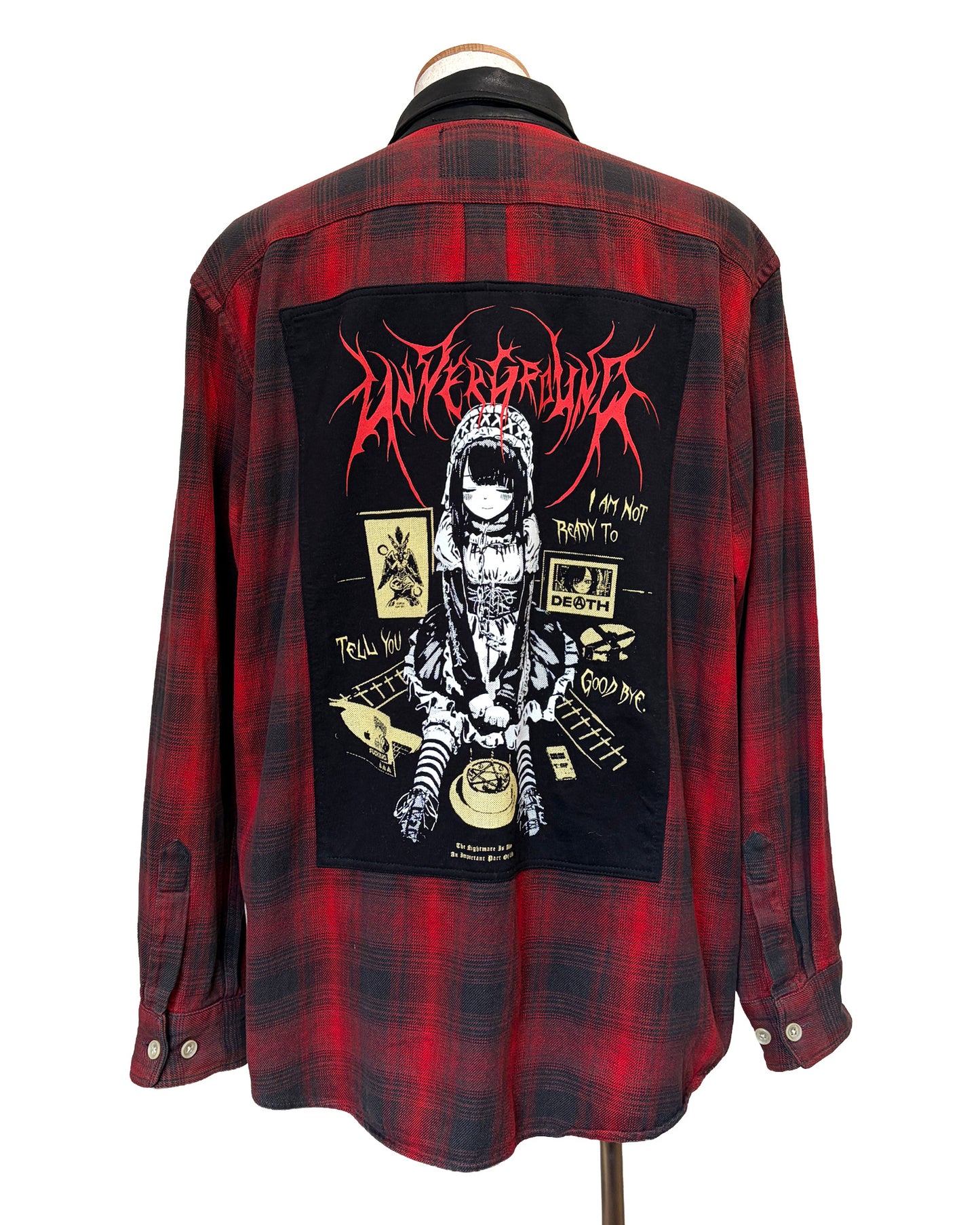 LEATHER MIX REMAKE CHECK NEL SHIRTS [No.2]