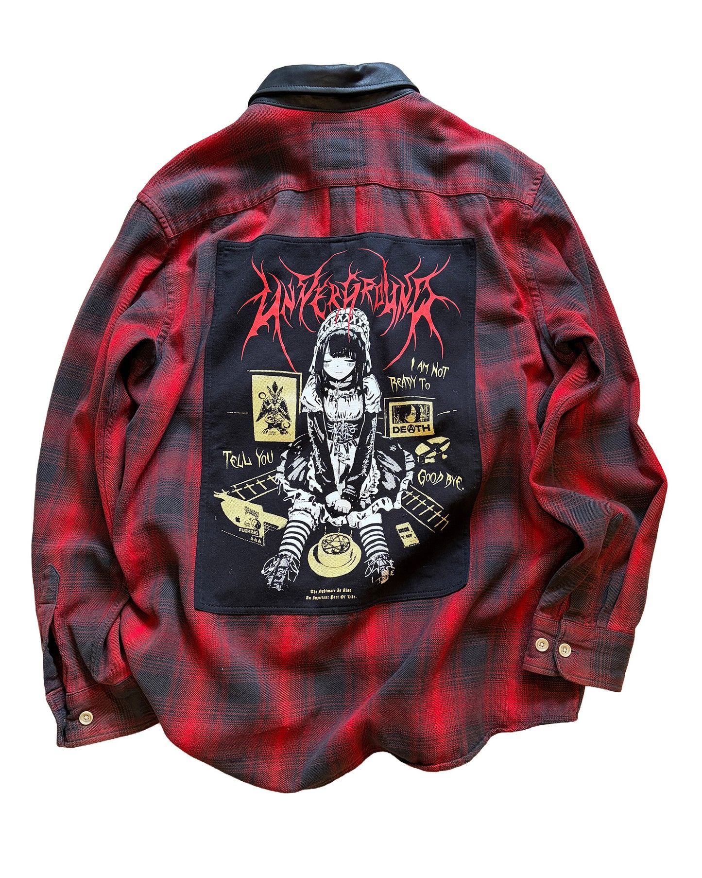 LEATHER MIX REMAKE CHECK NEL SHIRTS [No.2]