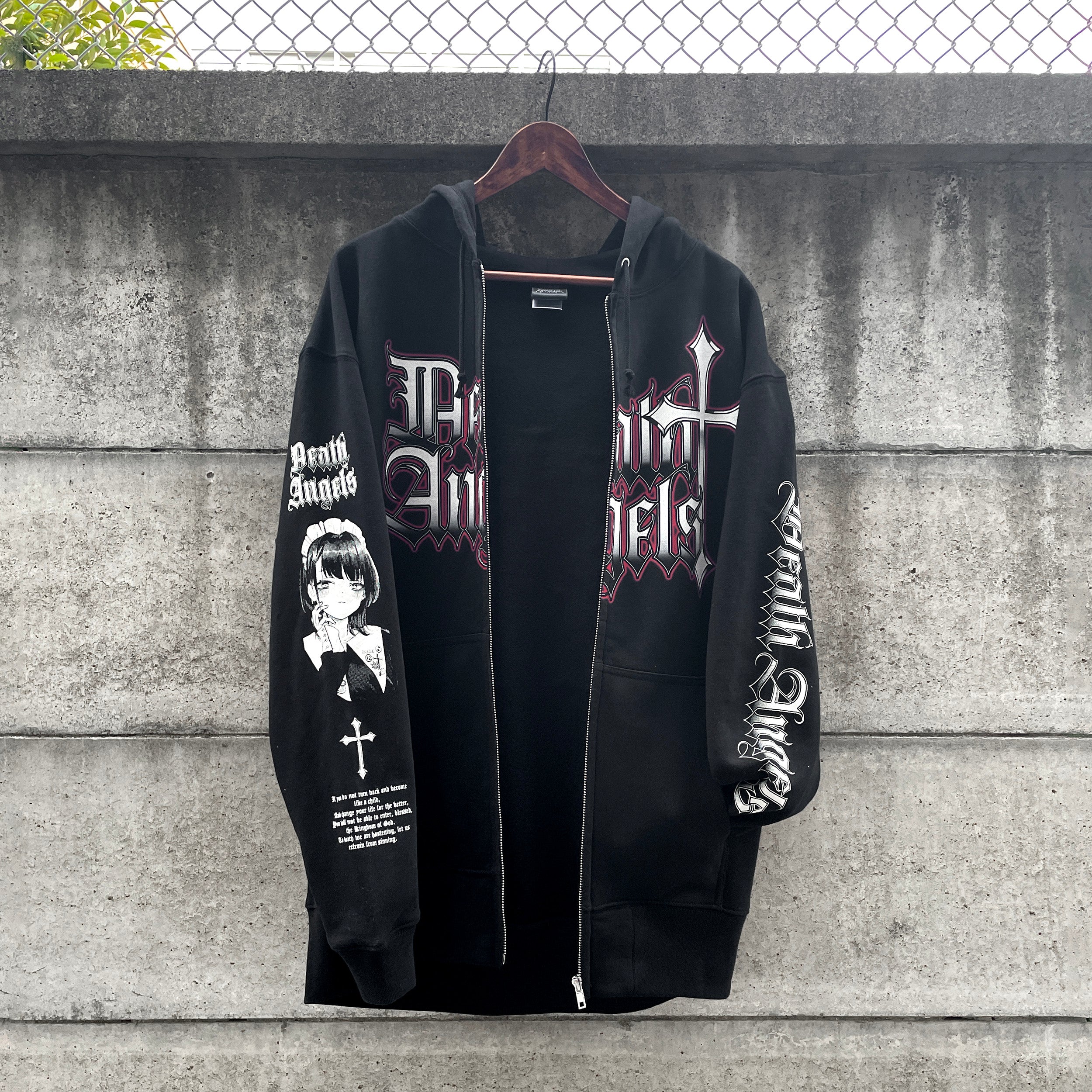 SATUR★Angel Cross Stitch Hoodie★100% 起毛 生地★早期完売 Saint Mxxxxxx (セントマイケル) HOODIE DBL FACE SM-YS1-0000