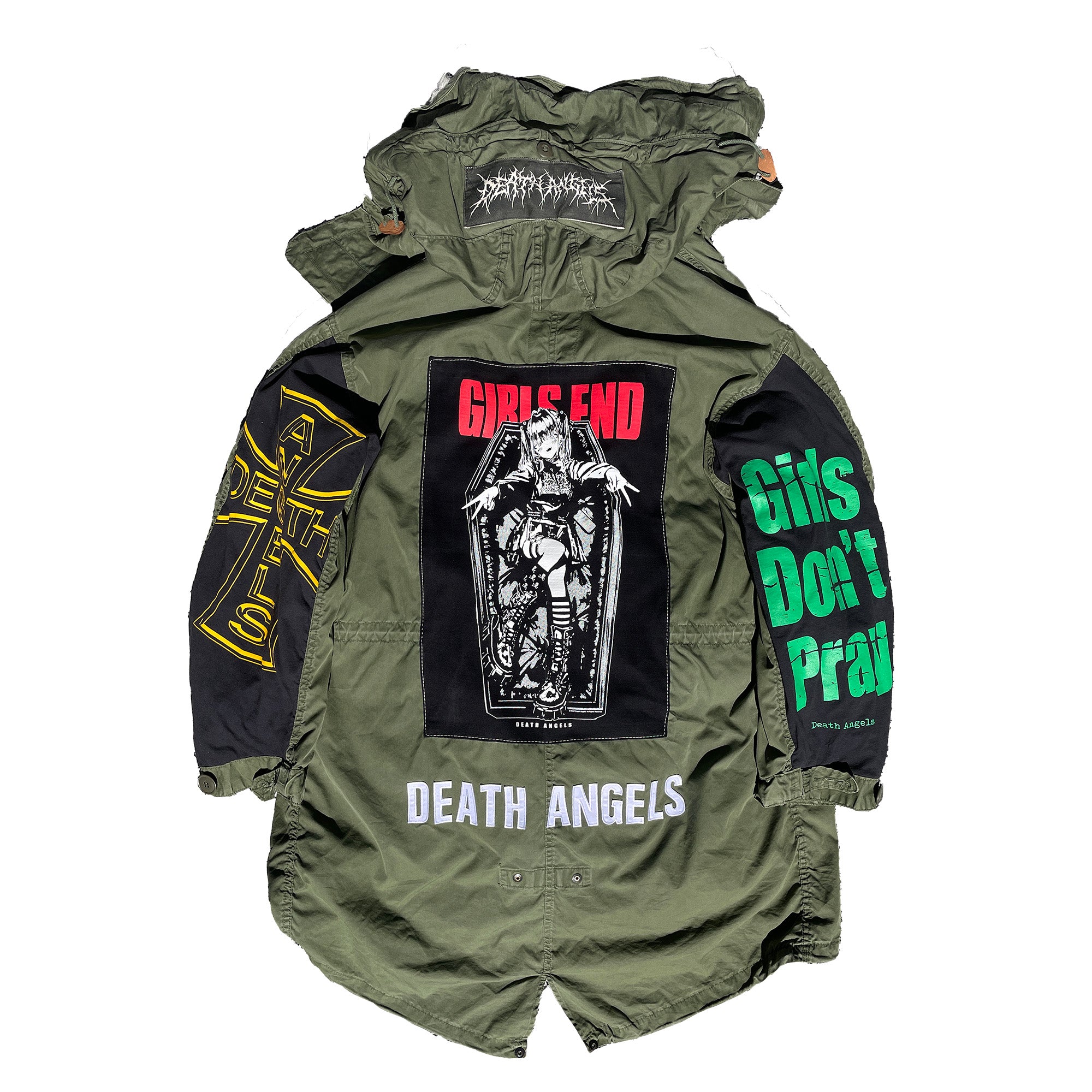 GIRLS END REMAKE M-65 FISHTAIL PARKA – DEATH ANGELS