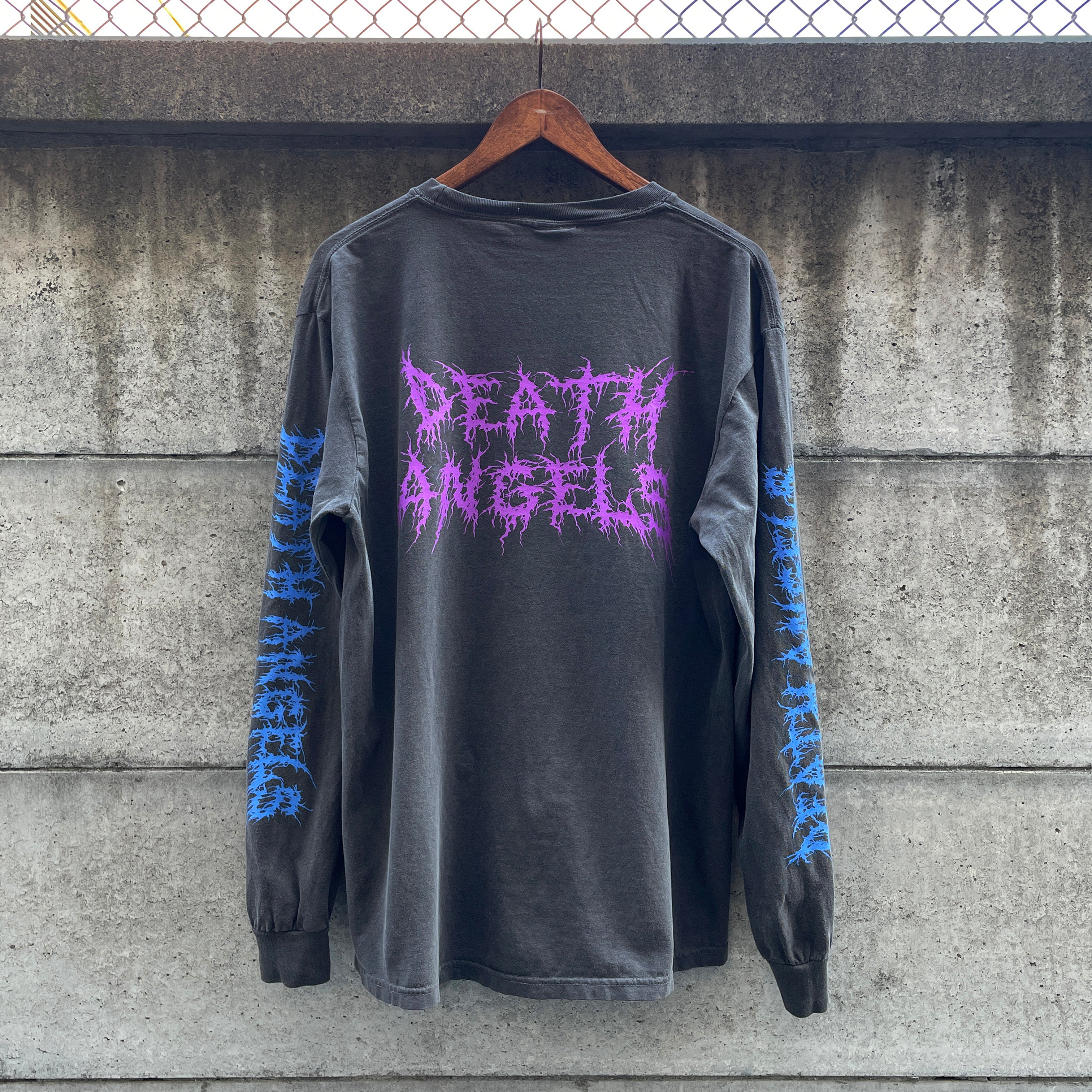 DEATH THUNDER GIRL LS vintage-like tee